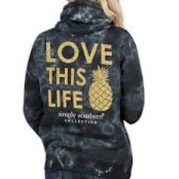 Simply Southern Tops - Simply Southern Tie-dye Cowl Neck Sweatshirt